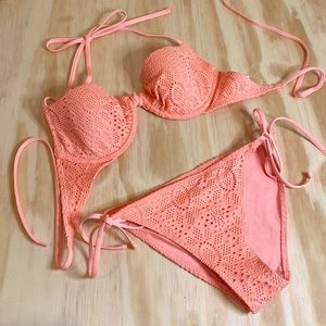H&M Peach Lace Bikini